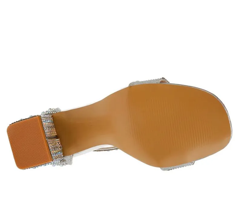 Sandals>London Rag Women's Cady Rhinestones Dress Sandals