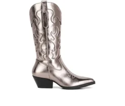 Tall|Dress>London Rag Women's Cowboy Metallic Western Boots