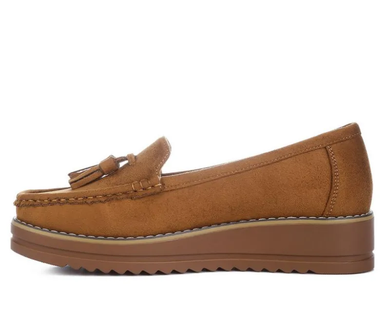 Loafers & Oxfords>London Rag Women's Daiki Wedge Loafers