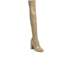 Dress>London Rag Women's Flittle Over The Knee Heeled Boots