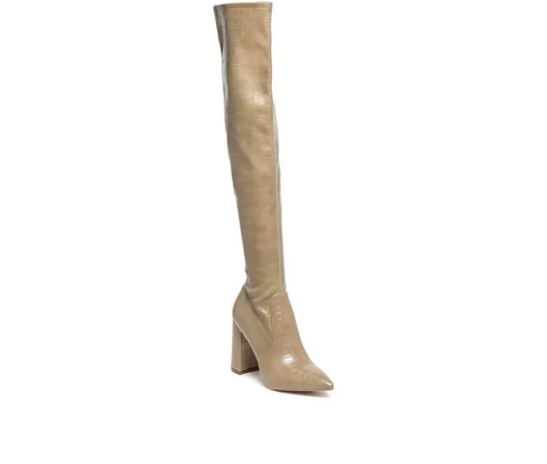 Dress>London Rag Women's Flittle Over The Knee Heeled Boots