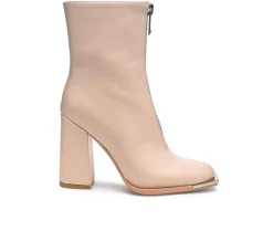 Dress>London Rag Women's Flower Blade Block Heel Booties