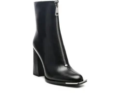 Dress>London Rag Women's Flower Blade Block Heel Booties