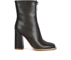 Dress>London Rag Women's Flower Blade Block Heel Booties