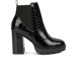 Dress>London Rag Women's Fox Block Heel Booties
