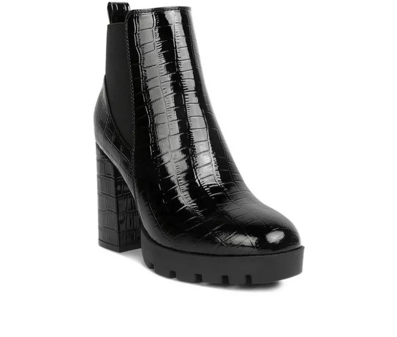 Dress>London Rag Women's Fox Block Heel Booties
