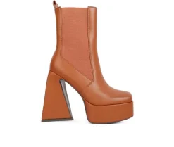 Dress>London Rag Women's Frosty Platform Heeled Booties