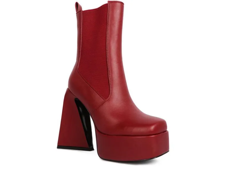 Dress>London Rag Women's Frosty Platform Heeled Booties