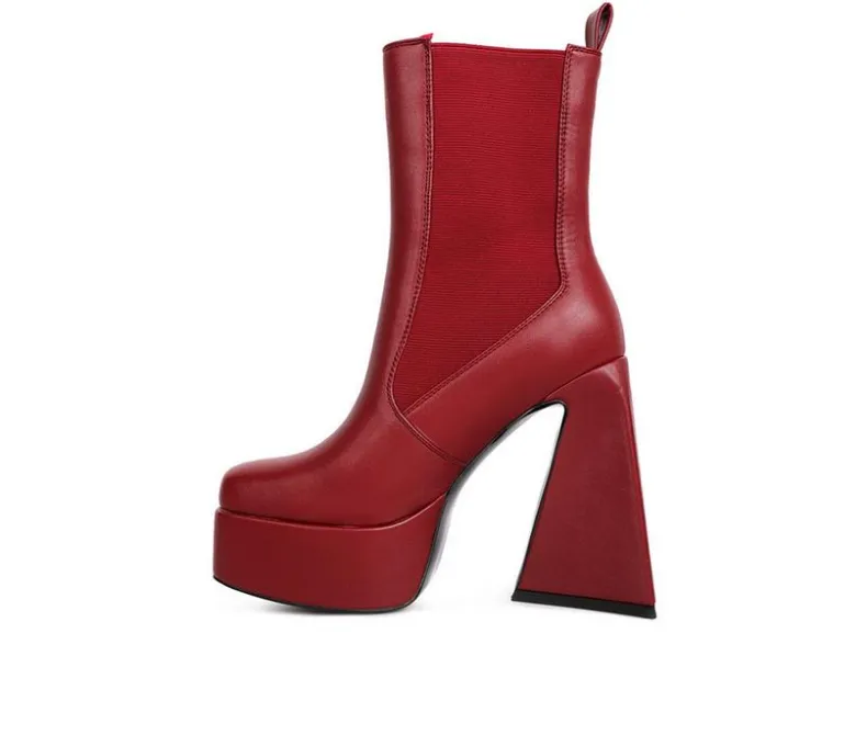 Dress>London Rag Women's Frosty Platform Heeled Booties