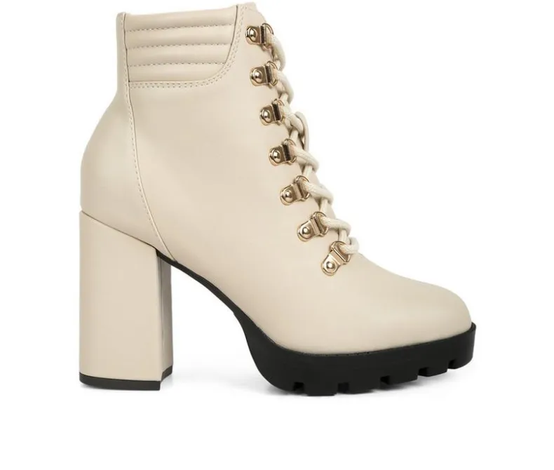 Lace Up|Dress>London Rag Women's Hamiltons Platform Heeled Combat Boots