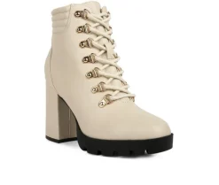 Lace Up|Dress>London Rag Women's Hamiltons Platform Heeled Combat Boots