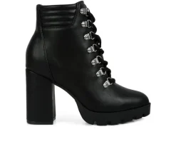 Lace Up|Dress>London Rag Women's Hamiltons Platform Heeled Combat Boots