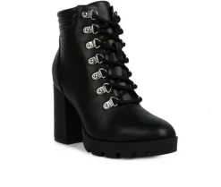 Lace Up|Dress>London Rag Women's Hamiltons Platform Heeled Combat Boots