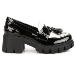 Loafers & Oxfords>London Rag Women's Jonah Chunky Heeled Loafers