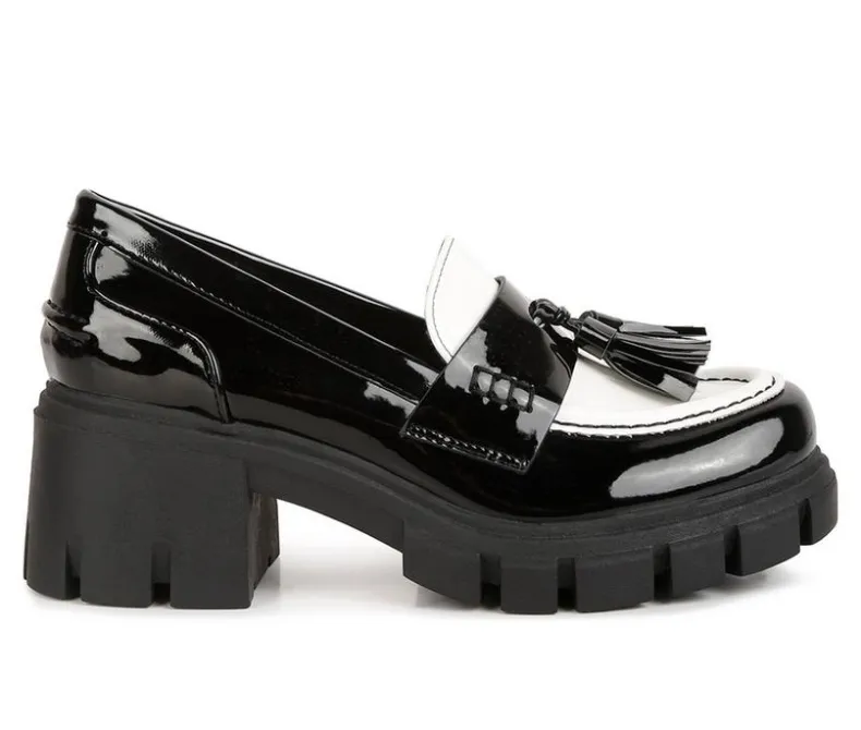 Loafers & Oxfords>London Rag Women's Jonah Chunky Heeled Loafers