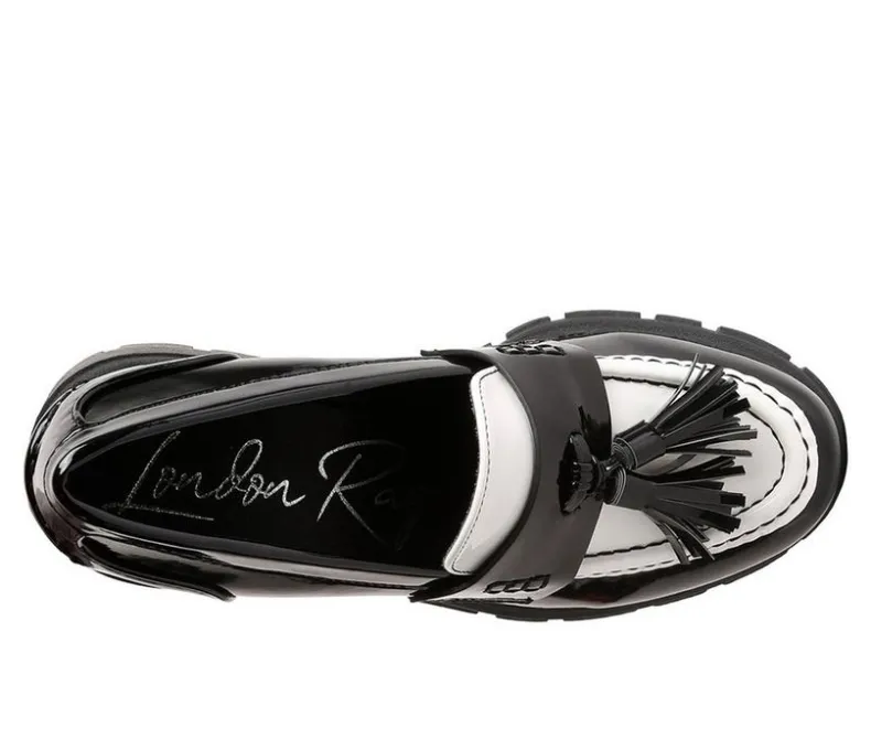 Loafers & Oxfords>London Rag Women's Jonah Chunky Heeled Loafers