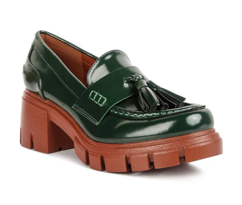 Loafers & Oxfords>London Rag Women's Jonah Chunky Heeled Loafers