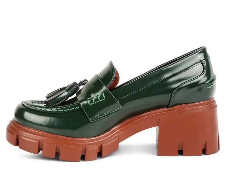 Loafers & Oxfords>London Rag Women's Jonah Chunky Heeled Loafers