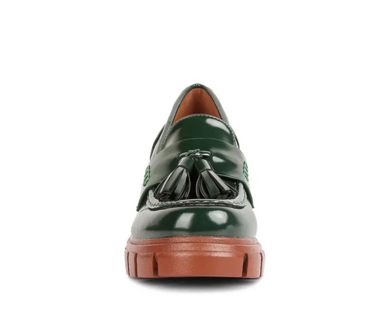 Loafers & Oxfords>London Rag Women's Jonah Chunky Heeled Loafers