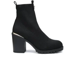 Dress>London Rag Women's Medusa Block Heel Booties