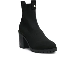 Dress>London Rag Women's Medusa Block Heel Booties