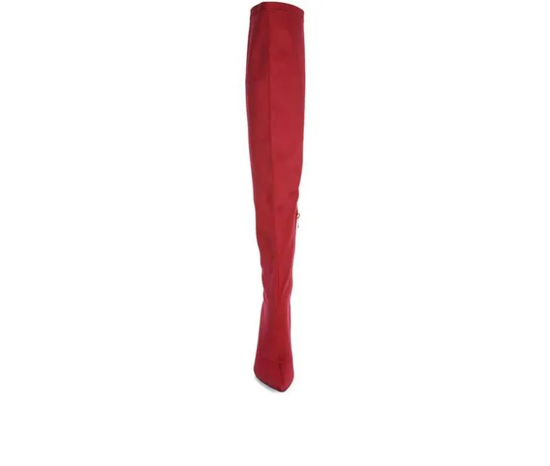 Dress>London Rag Women's No Calm Over The Knee Stiletto Boots