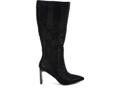 Tall|Dress>London Rag Women's Prinkles Knee High Heeled Boots