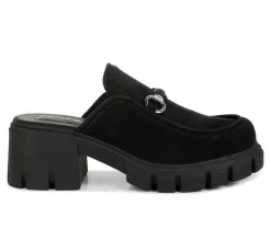 Clogs & Mules>London Rag Women's Prosper Chunky Heeled Mules