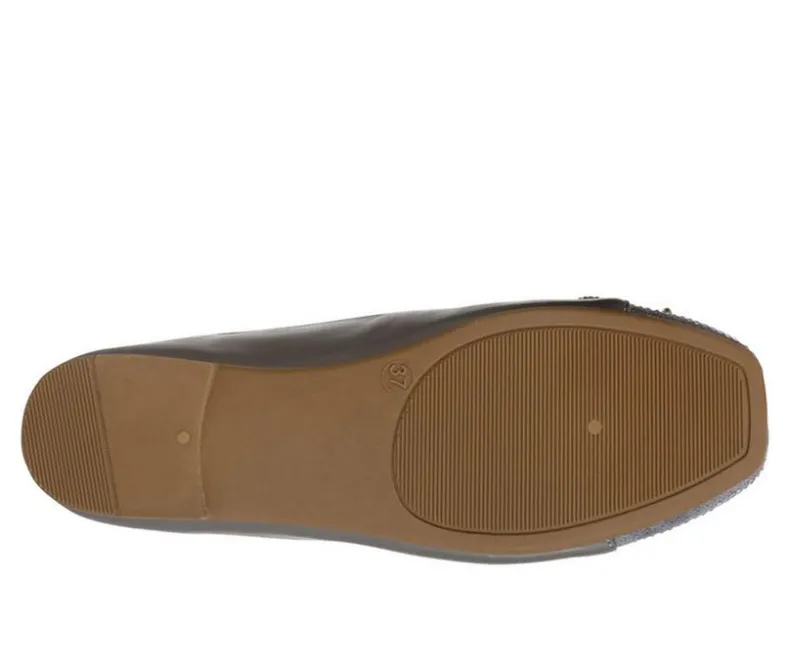 Flats>London Rag Women's Rhinestone Toe Cap Flats