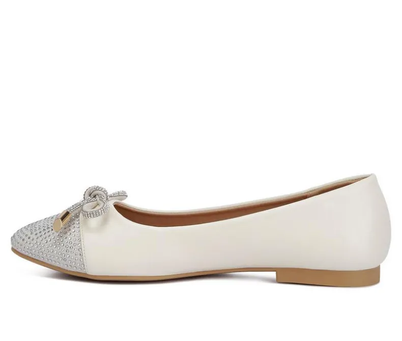 Flats>London Rag Women's Rhinestone Toe Cap Flats