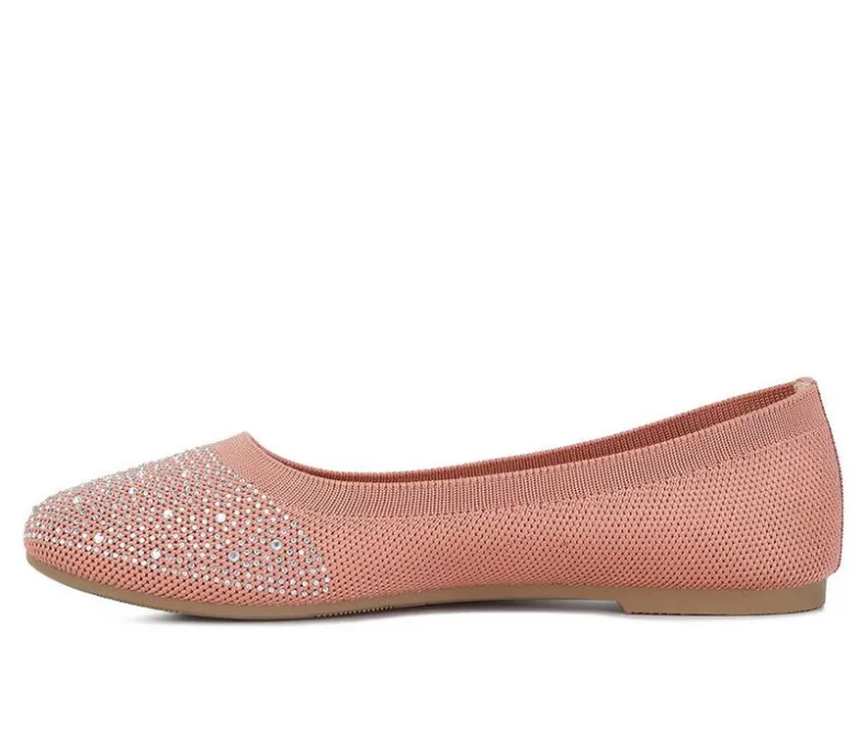 Flats>London Rag Women's Rhinestone Ballet Flats