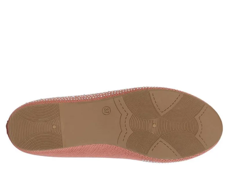 Flats>London Rag Women's Rhinestone Ballet Flats
