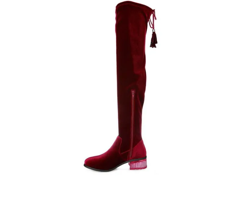 Tall>London Rag Women's Rumple Knee High Boots