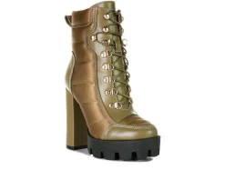 Lace Up|Dress>London Rag Women's Scotch Lace Up Heeled Booties
