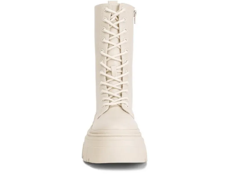 Lace Up>London Rag Women's Tatum Mid Calf Combat Boots