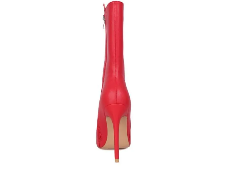 Dress>London Rag Women's Twitch Mid Calf Stiletto Booties