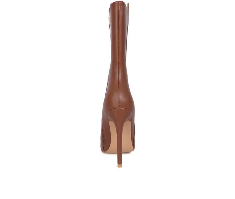 Dress>London Rag Women's Twitch Mid Calf Stiletto Booties