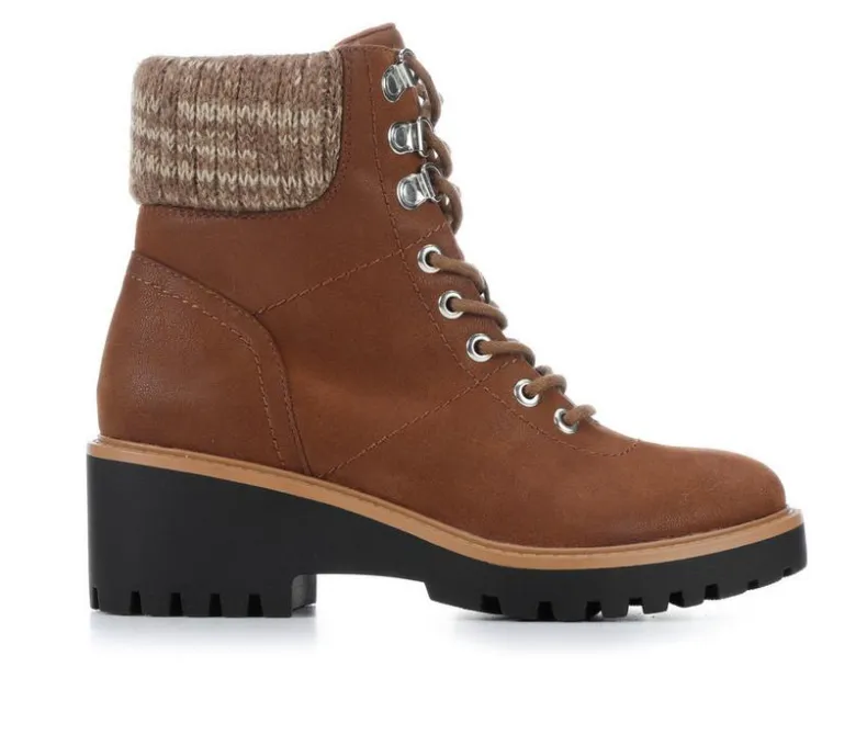Lace Up|Dress>MIA Women's Georgiy Combat Block-Heeled Boots