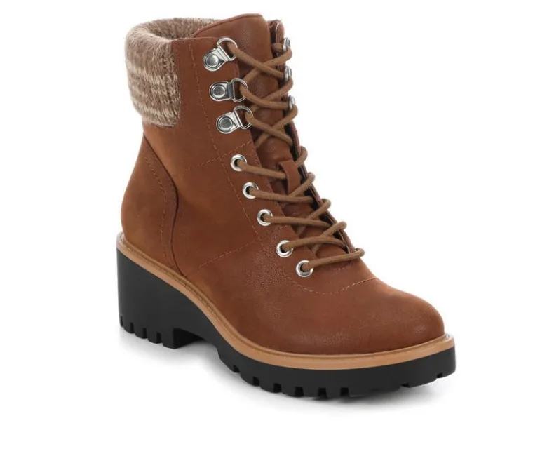 Lace Up|Dress>MIA Women's Georgiy Combat Block-Heeled Boots