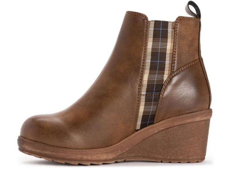 Dress|Chelsea>MUK LUKS Women's England Oxford Wedge Booties