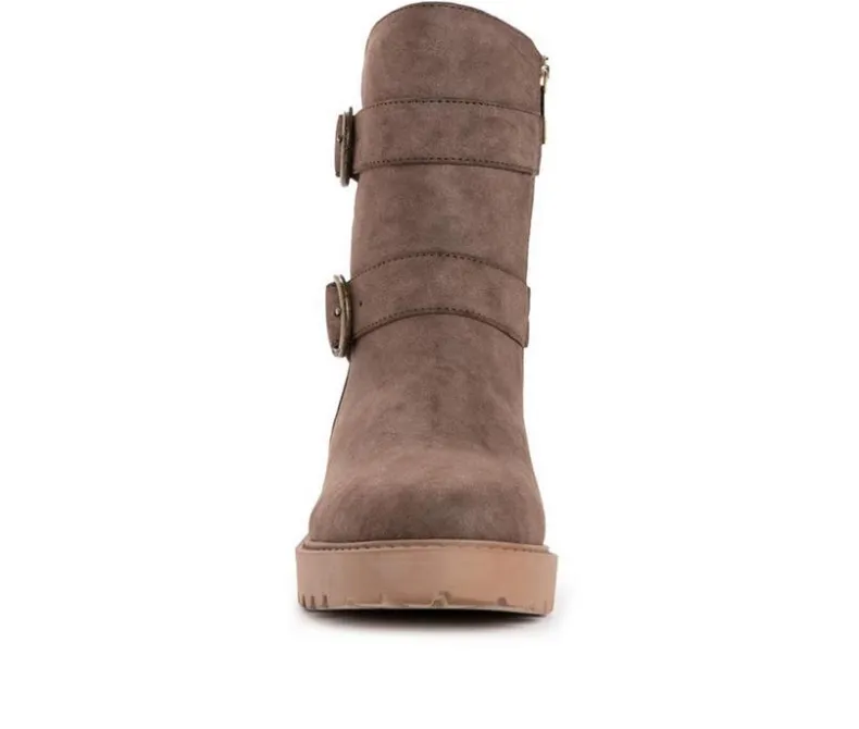Dress>MUK LUKS Women's Finley Faith Heeled Winter Booties