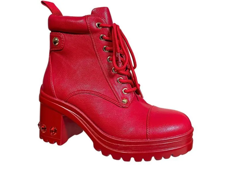 Lace Up|Dress>Ninety Union Women's Thunder Heeled Combat Boots