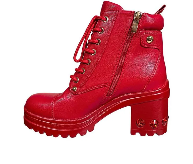 Lace Up|Dress>Ninety Union Women's Thunder Heeled Combat Boots
