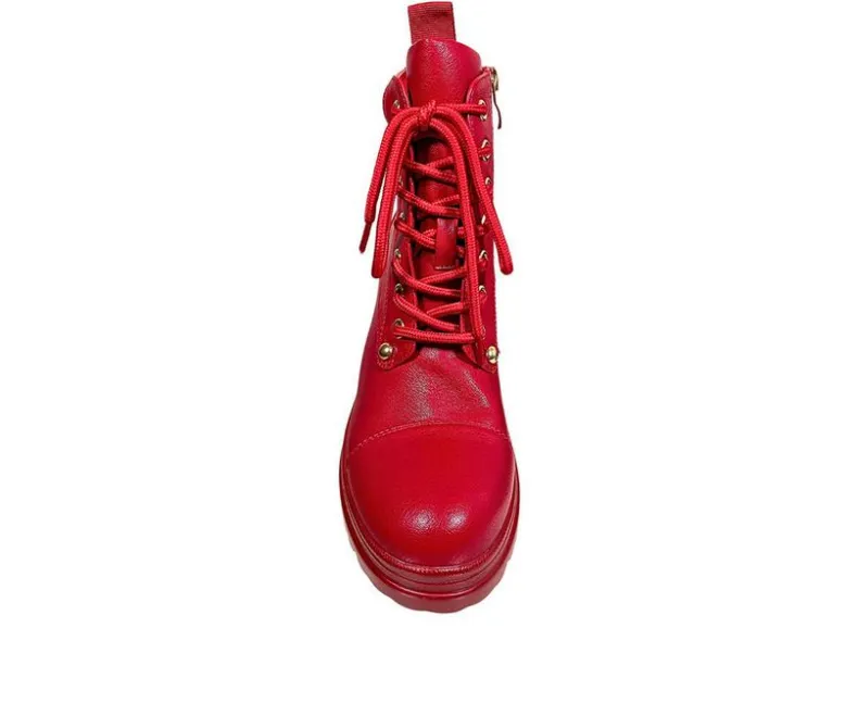 Lace Up|Dress>Ninety Union Women's Thunder Heeled Combat Boots