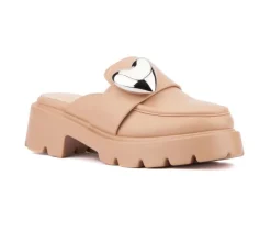 Clogs & Mules>Olivia Miller Women's Heart Lugged Clogs
