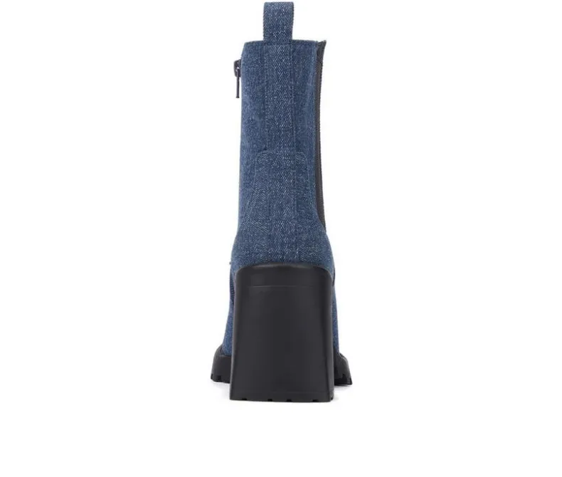 Dress|Chelsea>Olivia Miller Women's No Notes Mid Calf Chelsea Boots