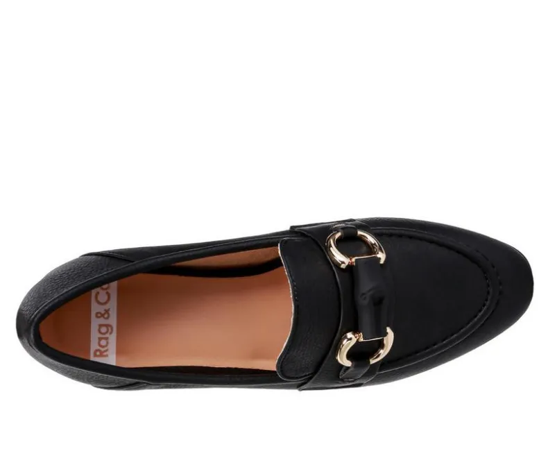 Loafers & Oxfords>Rag & Co Women's Asher Horsebit Loafers