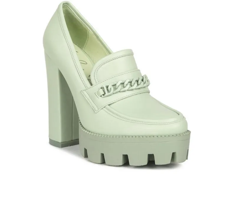 Loafers & Oxfords>Rag & Co Women's Corinne Heeled Loafers