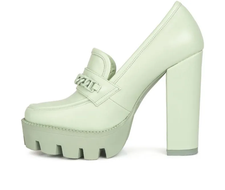 Loafers & Oxfords>Rag & Co Women's Corinne Heeled Loafers