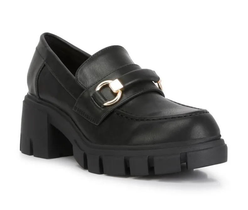 Loafers & Oxfords>Rag & Co Women's Evangeline Lugged Loafers